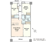 【埼玉県/越谷市北越谷】ライオンズガーデンテラス北越谷 間取り図