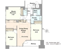 【埼玉県/川口市並木】リヴェール西川口 間取り図