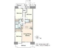 【埼玉県/川口市幸町】ローヤルシティ川口幸町 間取り図
