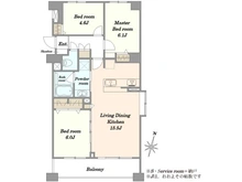 【埼玉県/蕨市中央】コスモ蕨 間取り図