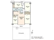 【埼玉県/草加市花栗】ルネ草加松原 間取り図