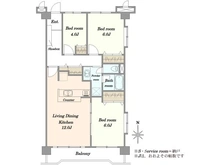 【埼玉県/川口市並木】エクセルコート第二並木 間取り図