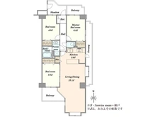【埼玉県/さいたま市中央区本町東】与野リリエンハイム 間取り図