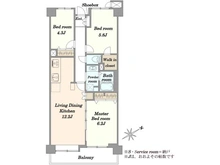 【埼玉県/蕨市南町】コスモ蕨南 間取り図