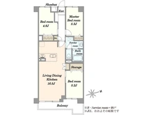 【埼玉県/川口市前川】前川公園ローヤルコーポ 間取り図