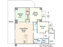 【埼玉県/草加市瀬崎】セザール谷塚 間取り図