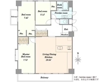 【埼玉県/さいたま市緑区原山】コスモウィングス浦和原山 間取り図
