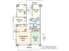 【埼玉県/草加市氷川町】草加パーク・ホームズ 間取り図