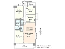 【埼玉県/川口市幸町】川口幸町パークハウス 間取り図