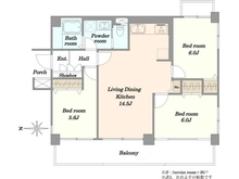 【埼玉県/川口市並木】パークタウン川口青木公園 間取り図