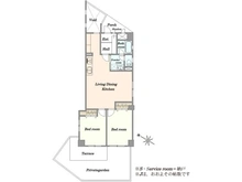 【埼玉県/川口市中青木】青木町ハイツ2号棟 間取り図