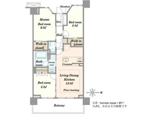 【埼玉県/川口市西青木】ガーラレジデンス川口西青木 間取り図