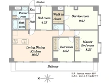 【埼玉県/川口市幸町】ライオンズマンション川口幸町 間取り図