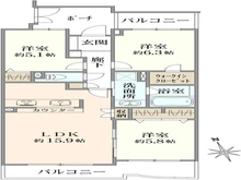 【神奈川県/横浜市青葉区桂台】マグノーリエ青葉台 間取り図