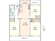 【神奈川県/川崎市宮前区平】向ケ丘遊園センチュリータウン 6号棟 間取り図