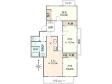 【東京都/八王子市別所】長池公園せせらぎ通り北 45-3 間取り図