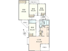 【神奈川県/川崎市多摩区堰】多摩川久地パークハイツ 間取り図
