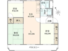 【神奈川県/横浜市港北区箕輪町】東急日吉マンション 間取り図