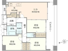 【神奈川県/横浜市鶴見区尻手】パークスクエアネオス横浜 間取り図