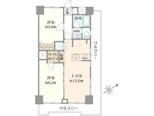 【神奈川県/横浜市鶴見区鶴見中央】ニックハイム鶴見第一 間取り図