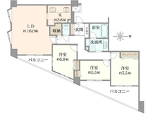 【神奈川県/川崎市高津区千年新町】ライオンズマンション武蔵新城緑園の街 壱番館 間取り図