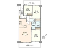 【東京都/府中市天神町】府中天神町パーク・ホームズ 間取り図