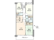 【神奈川県/川崎市宮前区馬絹】宮崎台南パークホームズ弐番館 間取り図