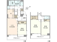 【神奈川県/川崎市高津区下作延】 コスモ梶ヶ谷プレスティージュ 間取り図