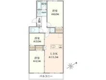 【神奈川県/川崎市高津区上作延】メゾン富士エース B棟 間取り図