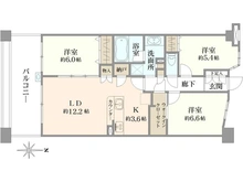 【神奈川県/川崎市高津区末長】ベリスタ溝の口 間取り図
