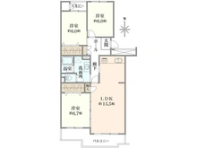 【神奈川県/横浜市金沢区並木】金沢シーサイドタウンなぎさ団地 7号棟 間取り図