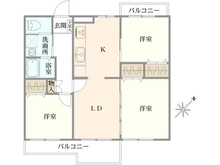 【神奈川県/川崎市麻生区虹ケ丘】虹ケ丘団地 15号棟 間取り図