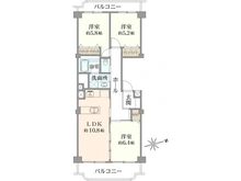 【神奈川県/川崎市宮前区宮崎】コートハウス宮前平 間取り図