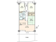 【東京都/八王子市館町】メゾンドール高尾 間取り図