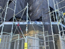 【神奈川県/横浜市港北区篠原北】ニュー菊名ハイツ 外観：大規模修繕工事中