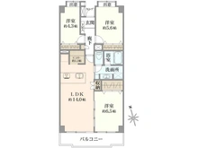 【神奈川県/横浜市緑区白山】鴨居第1ハイツウエストヒル 間取り図