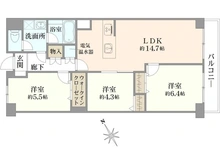 【神奈川県/川崎市高津区下作延】 溝の口スカイハイツ 間取り図