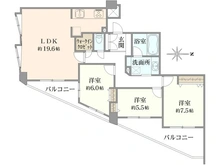 【神奈川県/川崎市高津区千年新町】ライオンズマンション武蔵新城緑園の街壱番館 間取り図