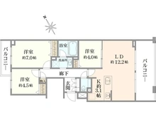 【神奈川県/川崎市高津区久本】ロイヤルシーズン溝の口CASA 間取り図