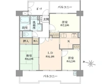 【東京都/八王子市大和田町】ダイアパレス八王子アヴァンティ 間取り図