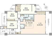 【神奈川県/横浜市青葉区美しが丘西】ルネたまプラーザ 間取り図