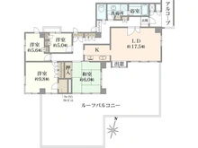 【神奈川県/横浜市保土ケ谷区法泉】東急ドエル・横浜ヒルサイドガーデン 参番館 間取り図