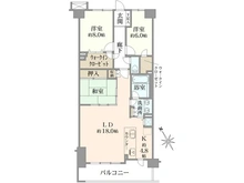 【神奈川県/川崎市多摩区東三田】レイディアントシティ向ヶ丘遊園 フランス街区 間取り図