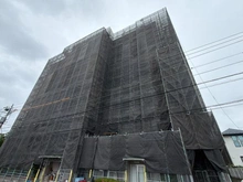 【東京都/国立市富士見台】日商岩井国立マンション 外観：大規模修繕工事実施中