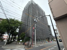 【東京都/国立市富士見台】日商岩井国立マンション 外観：大規模修繕工事実施中