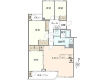 【神奈川県/横浜市都筑区荏田南】かしの木台ハイツ 6号棟 間取り図