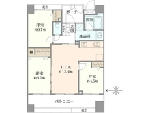 【神奈川県/川崎市高津区久本】クレッセント溝の口III 間取り図