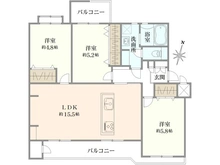 【神奈川県/川崎市宮前区けやき平】宮前平グリーンハイツ 9号棟 間取り図