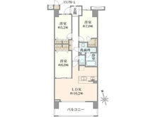 【神奈川県/川崎市高津区久地】溝の口ガーデンアクアス アクアウィングB棟 間取り図
