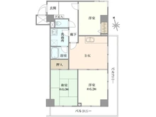 【神奈川県/横浜市中区千代崎町】ライオンズマンション山手第2 間取り図